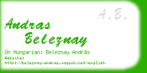 andras beleznay business card